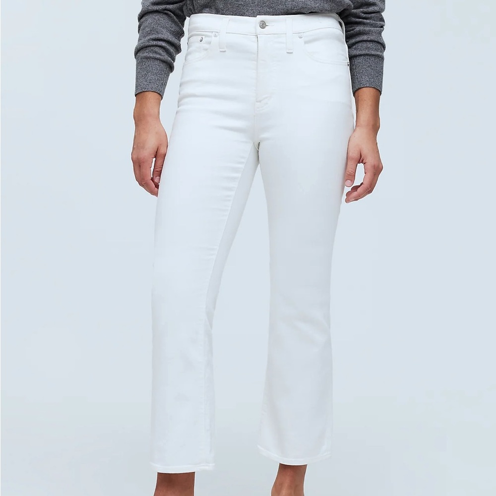 Madewell Kick Out Crop Jeans White